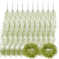 Giegxin Spanish Moss 41'' Fake Hanging Succulents Faux Moss Artificial Succulent Plants Vines Hanging Plants Swamp Decoration Potted Artificial Garland(Grayish Green,12 Pack) - color: Grayish Green