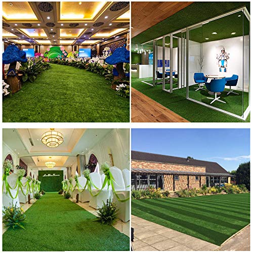 Synthetic Artificial Grass Turf for Garden Backyard Patio Balcony,Drainage Holes & Rubber Backing, Indoor Outdoor Faux Grass Astro Rug Carpet,DIY Decorations for Fence Backdrop (10 FTX 20FT) - size: 10 FTX 20FT