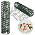 Amylove 2 Pack Chicken Wire for Floral Arrangements 0.6 Inch Chicken Wire Mesh Hexagonal Galvanized PVC Coated Netting Wires Fence Green Mesh for Crafts Poultry Garden(12 x 48 Inch) - size: 12 x 48 Inch