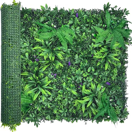 ODTORY Artificial Greenery Wall Panels: 40'' x 120'' UV-Anti Faux Greennery Grass Wall Privacy Backdrop Fence Screen for Garden Fence Covering Privacy, Outdoor Indoor Home Decor - size: 40 X 120 IN