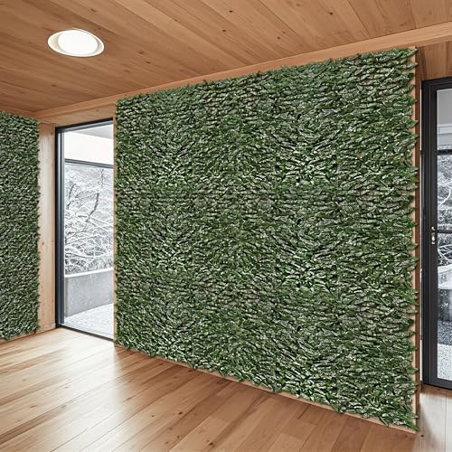 Patio Paradise 58"x117"-1Pc Faux Ivy Fence Privacy Screen Artificial Greenery Wall Backdrop,Fake Grass Wall Panels for Outside Apartment Balcony,Vine Leaf Decor for Outdoor Patio Chain Link - color: Faux Laurel Leaves- Dark Green, size: 58" x 117"