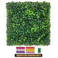Artificial Grass Wall Panels - 12 Pack 10"x10" Ivy Privacy Fence Screen for Indoor Outdoor, Anti-UV Boxwood Hedge for Wedding & Event Decor, Greenery Wall with DIY Light Strip & Flowers (8.33 Sq.Ft)