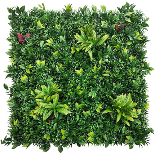 ODTORY Artificial Boxwood Panels: 20"x20" 12P UV-Anti Fake Grass Ivy Privacy Hedge Greenery Backdrop Fence Wall Screen for Garden Fence Covering Privacy, Outdoor Indoor Home Decor - color: Green, size: 20x20 in 12P