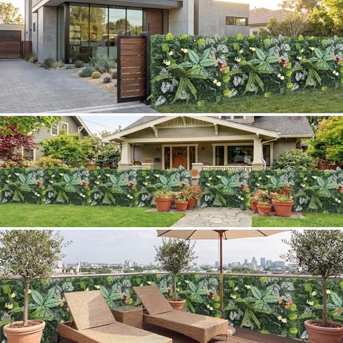 8 Pack 20"x20"Grass Wall Panels-Artificial Boxwood Panels for Greenery Wall Backdrop,UV-Protected Greenery Wall Backdrop Faux Greenery for Indoor Outdoor Decor,Garden Fence,Wedding,Privacy Screen - size: 20x20 8PCS-06