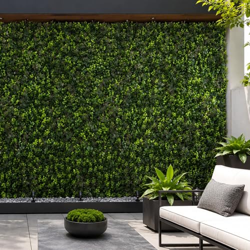 3rd Street Inn Greenery Panel - Artificial Hedge Wall - Fake Plant Wall Backdrop - Privacy Screen - Interlocking Panels - Indoor Outdoor Décor (12, Purple Passion Mix) - color: Purple Passion Mix