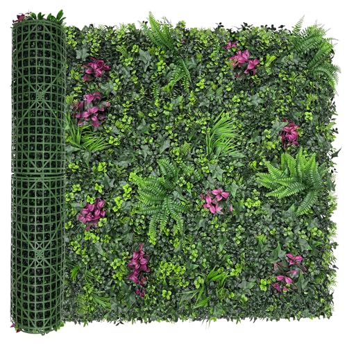 Greenery Grass Wall Boxwood Plant Roll: 40"x120"(33.5 SQFT) with UV Resistant Green Leaves Faux for Interior Wall, Greenery Backdrop,Garden and Indoor Outdoor Plant Panel Covering Privacy - color: 3d Style 2, size: 40"x120"