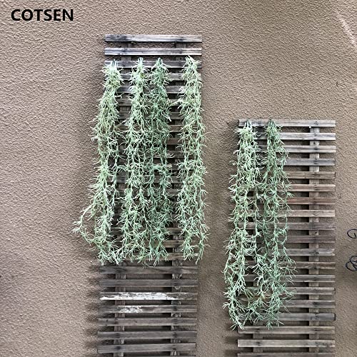 COTSEN 5 Pack Spanish Moss Faux Greenery Moss Fake Vines Moss Hanging Plants for Potted Plants Artificial Hanging Moss Garland Used for Family Indoor and Outdoor Gardens Decoration