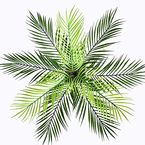 CATTREE Artificial Plants, Fake Tropical Palm Plastic Shrubs Fern Leaves Grass Coconut Tree Faux Bushes Indoor Outdoor Home Garden Verandah Office Table Centerpieces Arrangements DIY Decoration 1 Pack - color: Palm Plants 1pcs