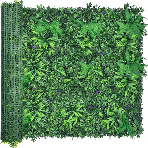 ODTORY Artificial Greenery Wall Panels: 60'' x 120'' UV-Anti Faux Greennery Grass Wall Privacy Backdrop Fence Screen for Garden Fence Covering Privacy, Outdoor Indoor Home Decor - size: 60 X 120 IN