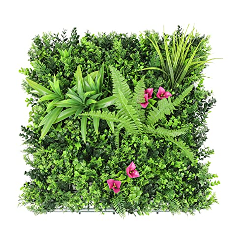Patio Paradise 20"x20" (6PC) Artificial Grass Wall Panels Greenery Backdrop Faux Boxwood Hedge Fake Ivy Privacy Screen for Outdoor Wedding Décor Photography Background, #12 3D Mixed - color: #12 3D Mixed, size: 20"x20"