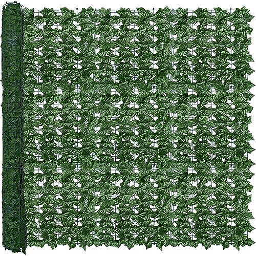 ODTORY Artificial Ivy Privacy Fence Wall Screen,60X120 in UV-Anti Faux Greenery Backdrop Ivy Vine Leaf Hedges Fence Panels for Patio, Balcony, Garden, Backyard Indoor Outdoor Green Wall Decor - size: 60 in x 120 in- Vine Leaf
