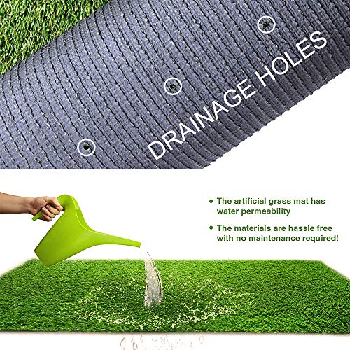 Petgrow Synthetic Artificial Grass Turf Lawn 10ft x 30ft, 1.38" Outdoor/Indoor Fake Grass Rug Astroturf for Dogs,Faux Grass Rug with Drainage Holes/Custom Size Provided - color: 10ft, size: 10 x 30ft