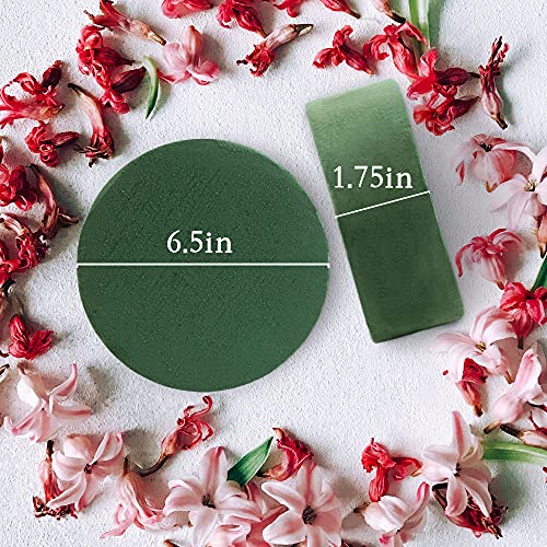Max Shape 6 Packs Round Floral Foam Blocks，6.5'' Large Dry Floral Foam for Artificial Flowers,Flower Foam Blocks for Wedding Aisle Flowers Party Decoration - size: 6.5''