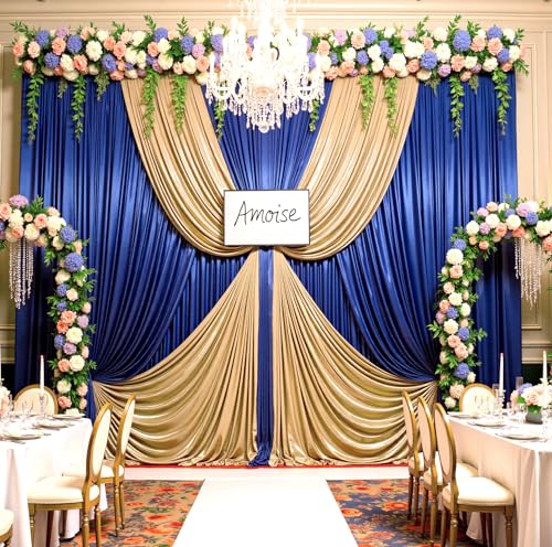 20ftx10ft Champagne Sequin Backdrop Curtain for Parties, Wrinkle Free Thick Glitter Sparkle Photo Backdrop Drapes 4 Panels 5x10FT Shimmer Back Drop Cloth for Wedding Birthday Photography Background - color: Champagne, size: 5'W×10'H _4 Panels