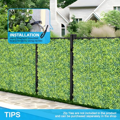 Patio Paradise 20"x20" (6PC) Artificial Grass Wall Panels Greenery Backdrop Faux Boxwood Hedge Fake Ivy Privacy Screen for Outdoor Wedding Décor Photography Background, Boxwood Panel - color: Boxwood Panel, size: 20"x20"