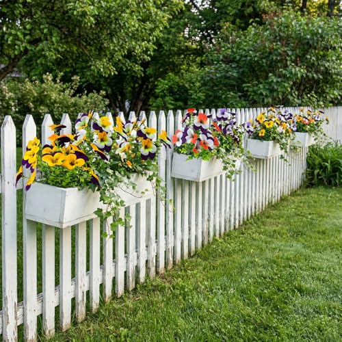 lovemoon 16 Pcs Artificial Pansy Flowers for Outdoor Faux Silk Spring Flowers for Outside, Realistic Pansies for Window Box, Planter, Front Door, Porch and Garden Home Decor (16, Orange,White,Purple) - color: Orange,white,purple
