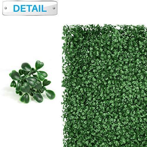 Patio Paradise 20"x20" (6PC) Artificial Grass Wall Panels Greenery Backdrop Faux Boxwood Hedge Fake Ivy Privacy Screen for Outdoor Wedding Décor Photography Background, Dark Milan - color: Dark Milan, size: 20"x20"