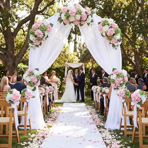 Suncalla 60 Pcs Artificial Hydrangea Flowers Bulk Silk Hydrangea Full Flowers Heads with Stems for Wedding, Home Table Centerpieces, Garden, Baby Shower, Party Decoration(Pink,Green) - color: Pink,green