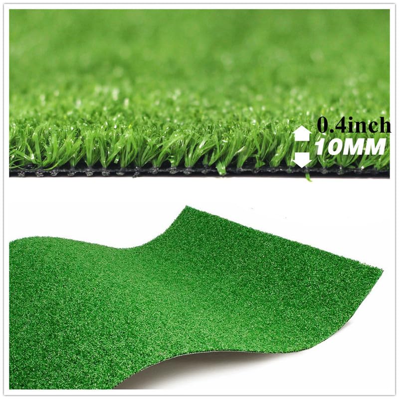 Artificial Grass Turf Rug, 0.4inch Indoor Outdoor Fake Grass Mat for Dogs, Pets, Synthetic Lawn for Patio, Playground, Easy Install and Clean with Good Drainage - color: 4FT, size: 4FTx11FT