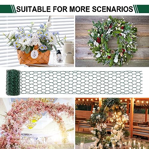 Floral Wire Netting, 4 x 118 Inch Mesh Netting with Plier, Protect Plant & Decorate Flower Arch, DIY Craft - size: 0.1*2m