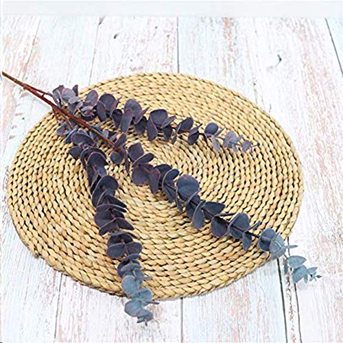 5 Pcs Soft Touch Artificial Eucalyptus Leaves Spray Fake Silver Dollar Greenery Stems for Home Wedding Floral Arrangement, Blue - color: Blue*5