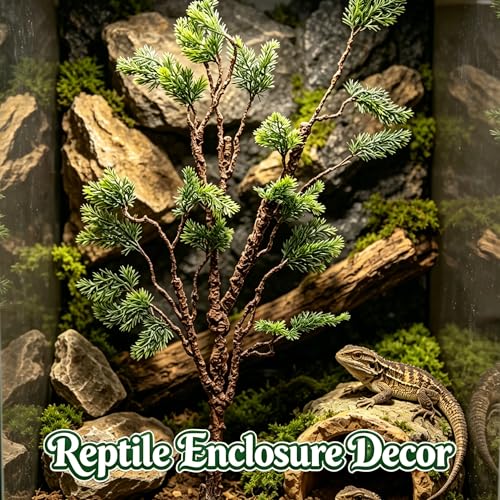 39.3in Bendable Faux Cedar Stems Artificial Pine Tree Branches Trunk Twigs Plants Vines Garland With Greenery Picks For Christmas Wall Hanging Reptile Climbing Outdoor Home Jungle Halloween Decoration