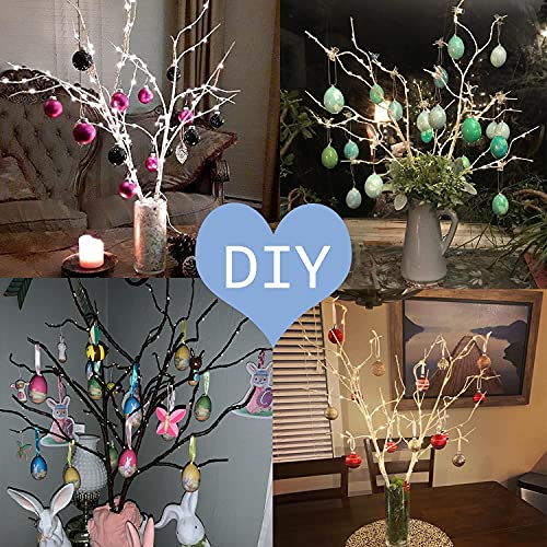 Fudios Lighted Brown Branches with Timer 32 in 100 LED for Vases Battery Operated, Artificial Willow Branch Twigs with Warm White Lights for Christmas Holiday Party Decor - color: Brown Willow Warm White, size: 1 SET