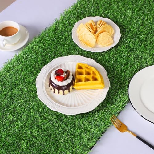 TURSTIN Artificial Grass Table Runners 12 x 120 Inch Green Grass Tabletop Synthetic Grass Carpet Rug Table Decorations for Spring Summer, Wedding, Birthday Party Decor - size: 12 x 120 Inches