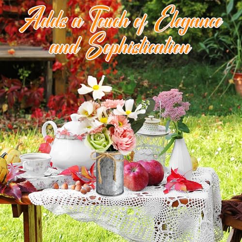 Rustic Vase for Table Centerpieces 4.33 Inch Small Petite Flower Vase with Twine Bow Vintage Farmhouse Decor for Wedding Reception Dining, Home Galvanized Metal Buckets(Iron Color,12 Pcs) - color: Iron Color