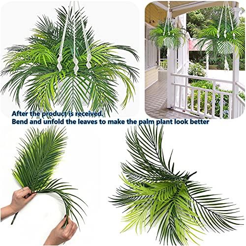 CATTREE Artificial Palm Plants, Faux Tropical Plant Plastic Shrubs Fern Leaves Coconut Tree Fake Bushes for Indoor Outdoor Verandah Office Table Centerpieces Arrangements DIY Decoration - 1 Pcs - color: Tropical Palm Plant-1 Pcs