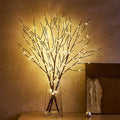 Hairui Lighted Brown Twig Branches Plug in with Dimmer and Timer 30IN 150 LED Fairy Lights, Lighted Willow Branches for Indoor Outdoor Spring Christmas Room Wedding Decoration (Vase Excluded) - style: Brown+Warm White 1set