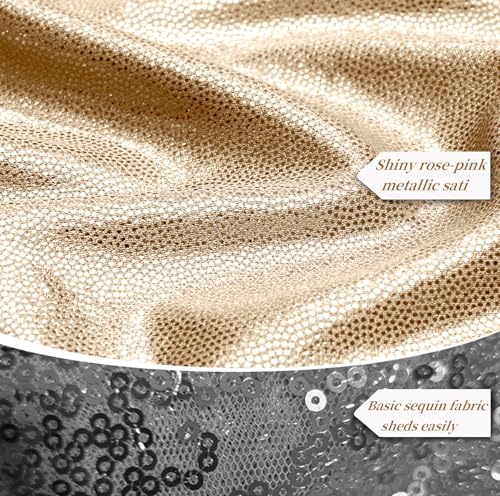 30ftx10ft Champagne Sequin Backdrop Curtain for Parties, Wrinkle Free Thick Glitter Sparkle Photo Backdrop Drapes 6 Panels 5x10FT Shimmer Back Drop Cloth for Wedding Birthday Photography Background - color: Champagne, size: 5'W×10'H _6 Panels