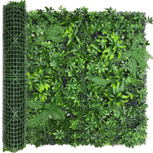 Artificial Green Boxwood Grass Wall Roll: 48"x128"(43 SQFT) UV Protected Ivy Privacy Hedge Fence Screen for Chain Link Fences Panel Indoor,Outdoor Patio Balcony & Garden - color: 3d Style 3, size: 48"x128"