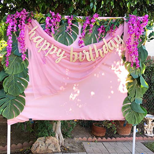 DearHouse 6 Pack 3.75 Feet/Piece Artificial Fake Wisteria Vine Ratta Hanging Garland Silk Flowers String Home Party Wedding Decor - color: Purple