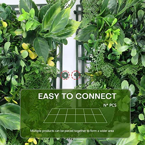 Boshen Artifical Grass Wall Backdrop 6PCS 10"x10" Boxwood Panels Grass Boxwood Hedge Wall Panels Greenery UV Protected Artificial Grass Wall Decor for Party Wedding Backyard Indoor Outdoor - size: 6 Pcs-10" x 10"