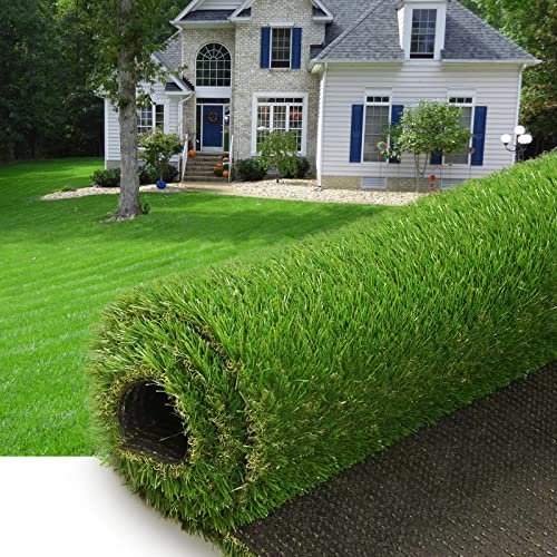 Heyroll Artificial Turf Grass 3' x 4', 1.38 Inch Realistic Artificial Grass Rug, Fake Grass Mat Thick with Rubber Backing, for Pets Dogs Garden Lawn Landscape Indoor Outdoor - size: 3' x 4'