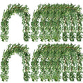 Yunlly 135ft Artificial Faux Greenery Garland Willow Leaves Vines Hanging Willow Vines Leaf Garland for Indoor/Outdoor Wedding Party Decor Wedding Table Centerpieces (Green,36 Pack)