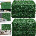 Juexica 24 Pcs Artificial Boxwood Hedge Panels 24" x 16", UV Protected Faux Greenery Wall for Privacy Screen Backdrop Wedding Bridal Shower Birthday Party Patio Fence Decor(16 x 24,24 Pcs) - size: 16 x 24"