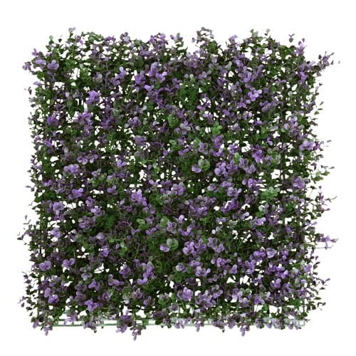 Patio Paradise 20"x20" (6PC) Artificial Grass Wall Panels Greenery Backdrop Faux Boxwood Hedge Fake Ivy Privacy Screen for Outdoor Wedding Décor Photography Background, Lavender Buxus - color: Lavender Buxus, size: 20"x20"