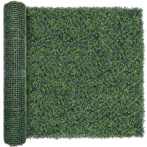 TTTM Artificial Boxwood Hedge Roll: 60"x120" UV-Resistant Faux Green Ivy Leaves Grass Wall Panel Fence for Indoor/Outdoor Privacy Screen, Wedding Backdrops, and Home Greenery Wall Decor - size: 60"X120"