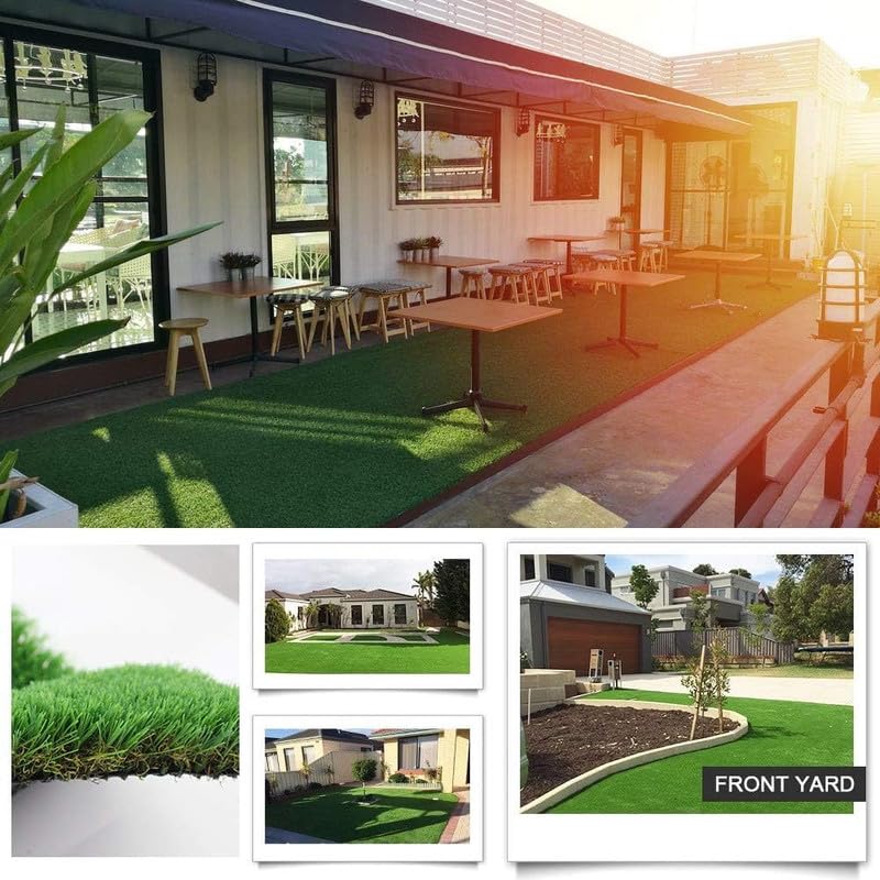 Petgrow Luxurious Artificial Grass Realistic Turf 1 X 11 Feet,1.57 Inch Pile Height Ultrathick Indoor/Outdoor Dog Fake Faux Grass,Synthetic Grass Rug Garden Landscape Patio,Drainage Holes - size: 1 X 11 Feet