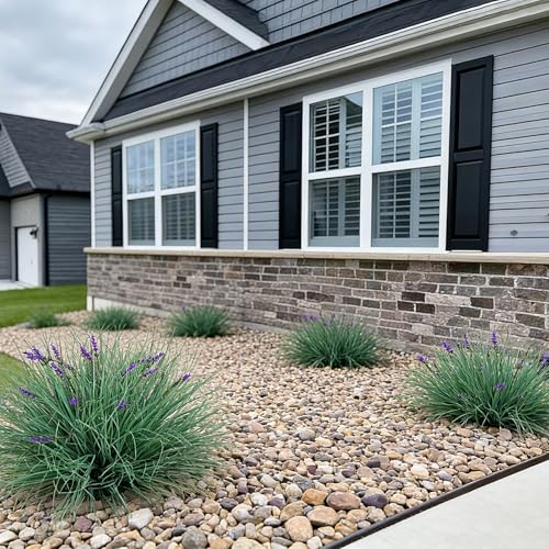 Fake Lavender Flowers with Greenery – 13'' Tall Artificial Lavender Plant, UV Resistant Faux Outdoor Decor for Garden, Patio, Lawn, Planters (2, Green) - color: Dark Green