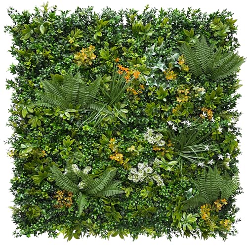 Artificial Green Wall Panels: 20"x20" (12 Pack) Faux Greenery Vine Hedge Ivy Privacy Fence Screen with UV Anti&Fake Boxwood Plant Backdrop for Indoor Wedding and Outdoor Garden Backyard Decor - size: 20"x20" (12 Pack)
