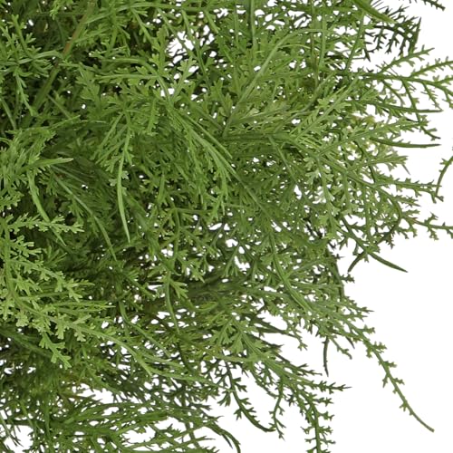 Hollyone 10 Pcs Fake Fern Cedar Outdoors Indoors Fern Stems Bush 19.6" Artificial Ferns Plants Greenery Cedar Stems Faux Shrubs Plant for Garden Farmhouse Front Porch Table Window Home Decor - color: Style #3