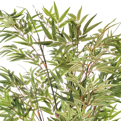 Vickerman Everyday 5' Artificial Potted Black Japanese Bamboo Tree - Premium Lifelike Faux Plant for Home or Office Decor - Maintenance Free Bamboo Tree - size: 5ft