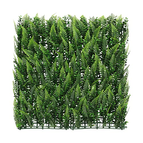 ECOOPTS 20"x20" Faux Ivy Privacy Fence Screen Artificial Boxwood Panels Topiary Hedge Plants for Indoor Outdoor Decoration, #10 Mixed Leaves, 6 Packs - color: #10 Mixed Leaves, size: 20"x20"
