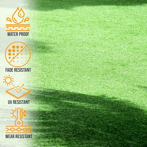 Ottomanson Artificial Turf Golf Hitting Mat 3' x 6' Indoor/Outdoor Waterproof Synthetic Fake Grass for Putting Practice Baseball Football Sports Gym Backyard, Custom Size 2' up to 30' (Pack of 2) - size: 3' x 6' (Pack of 2)