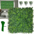 Artificial Boxwood Panels,20"x 20"(8P) 4-Layer Leaf UV-Protected Grass Wall Backdrop Panels for Outdoor, Indoor, Garden&Fence Covering Privacy, Backyard and Decor - size: 20"x20" (8)