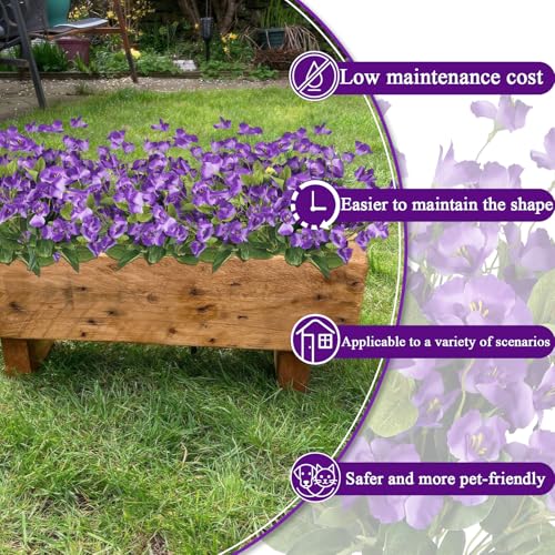 3 Pcs Artificial Flowers for Outdoors Hibiscus Spring Summer Decor Purple Artificial Tropical Flowers Realistic UV Resistant Silk Hibiscus Flowers for Outside Planter Front Door Porch Patio - color: Purple