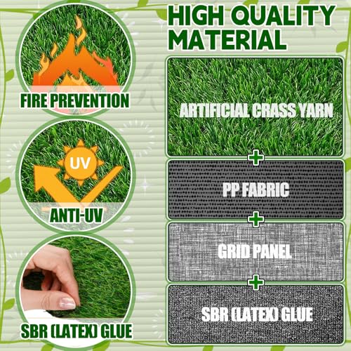 Gilprop 7 Pcs Golf Artificial Grass Placemats Table Runner Set Golf Artificial Mat Green Fake Grass Table Runner Centerpiece Placemat Sport Theme Party Decoration for Wedding Baby Shower Golfs Lover